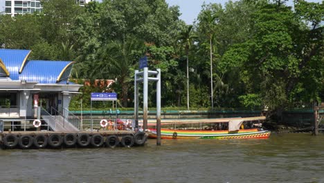 icon siam ferry dock along the chao phraya river