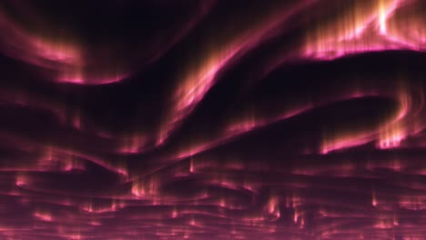 la aurora boreal rosada girando contra un telón de fondo de cielo nocturno negro