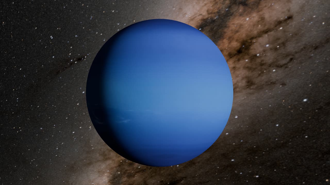 4k - neptune planet - milky way Premium Stock Video Footage