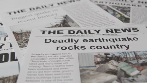 Newspaper-Headline-Featuring-Devastation-Caused-By-Earthquake-Disaster-9