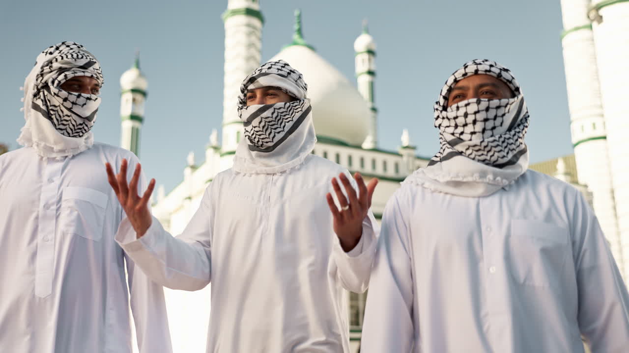 Men in traditional Middle Eastern attire