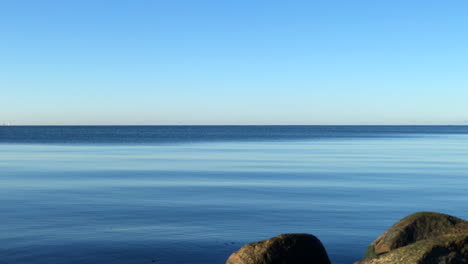 tranquility of the calm waves in the sea