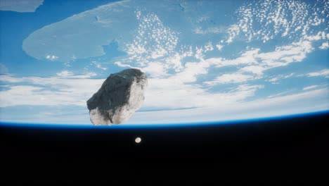 un asteroide peligroso se acerca al planeta tierra. imagen de la tierra proporcionada por la nasa