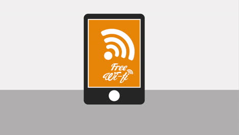 free wifi sign on smartphone