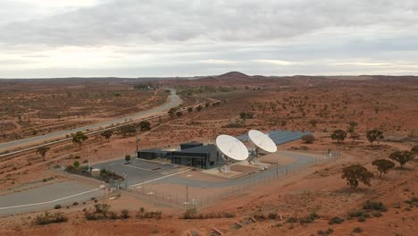 satellite dishes in the remote outback of australia
