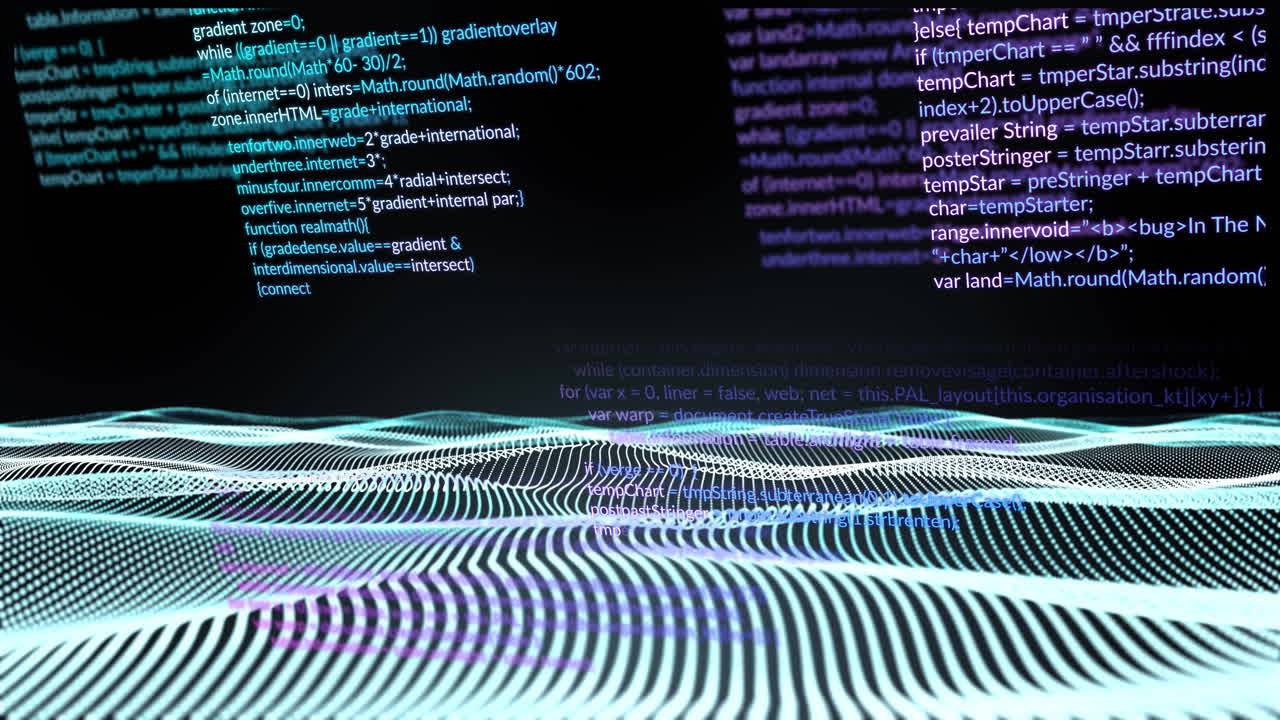 Animation of digital data processing over mesh of connections