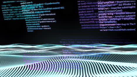 animation of digital data processing over mesh of connections