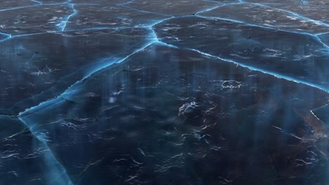 de la superficie de la corteza de hielo