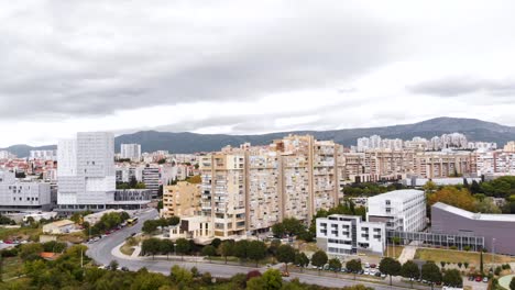 metropolis concept - crowded city buildings in split, croatia