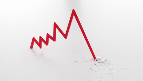 Gráfico-De-Caída-Del-Mercado-De-Valores-En-3d.-Flecha-Roja-Cae-En-El-Suelo-De-Grietas