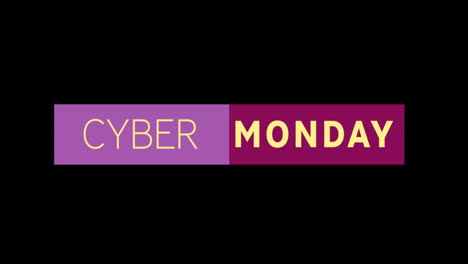 Gelber-Und-Violetter-Cyber-Monday-Text-Erscheint-Auf-Einem-Schwarzen-Bildschirm