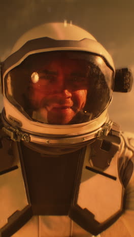 astronaut portrait in space