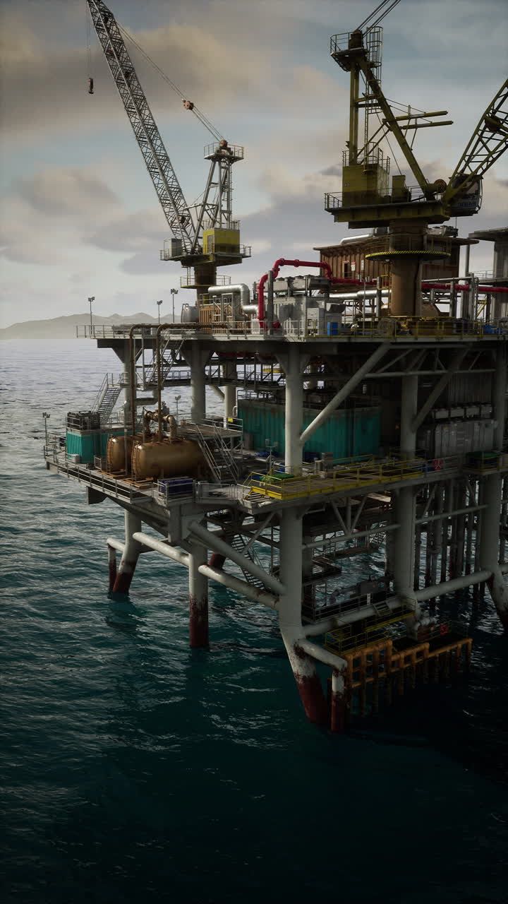 Offshore olieplatform i havet