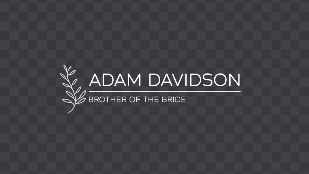 Wedding Lower Third 02 Adobe After Effects 2023 Resolution 3840×2160