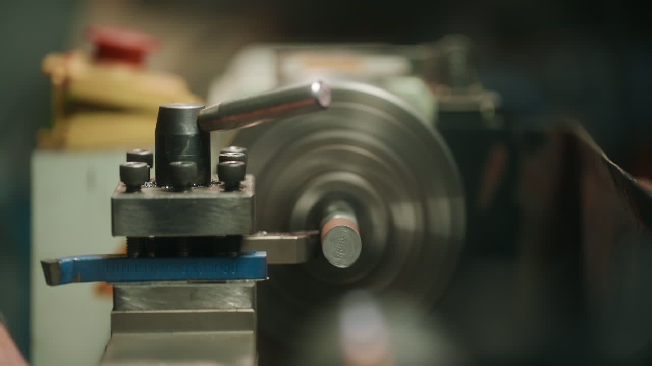 Metal Lathe in Operation