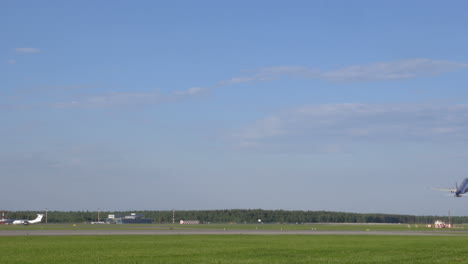 takeoff of the jet passenger plane