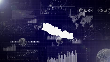 Unternehmenshintergrund-Des-Landes-Nepal-Mit-Abstrakten-Elementen-Von-Datenanalysediagrammen.-Ich-Zeige-Ein-Technologisches-Video-Zur-Datenanalyse-Mit-Globus,-Wachstum,-Grafiken-Und-Statistischen-Daten-Des-Landes-Nepal.