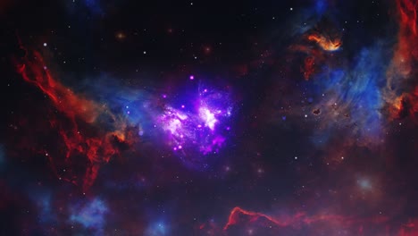 las estrellas y nebulosas en un universo colorido, 4k