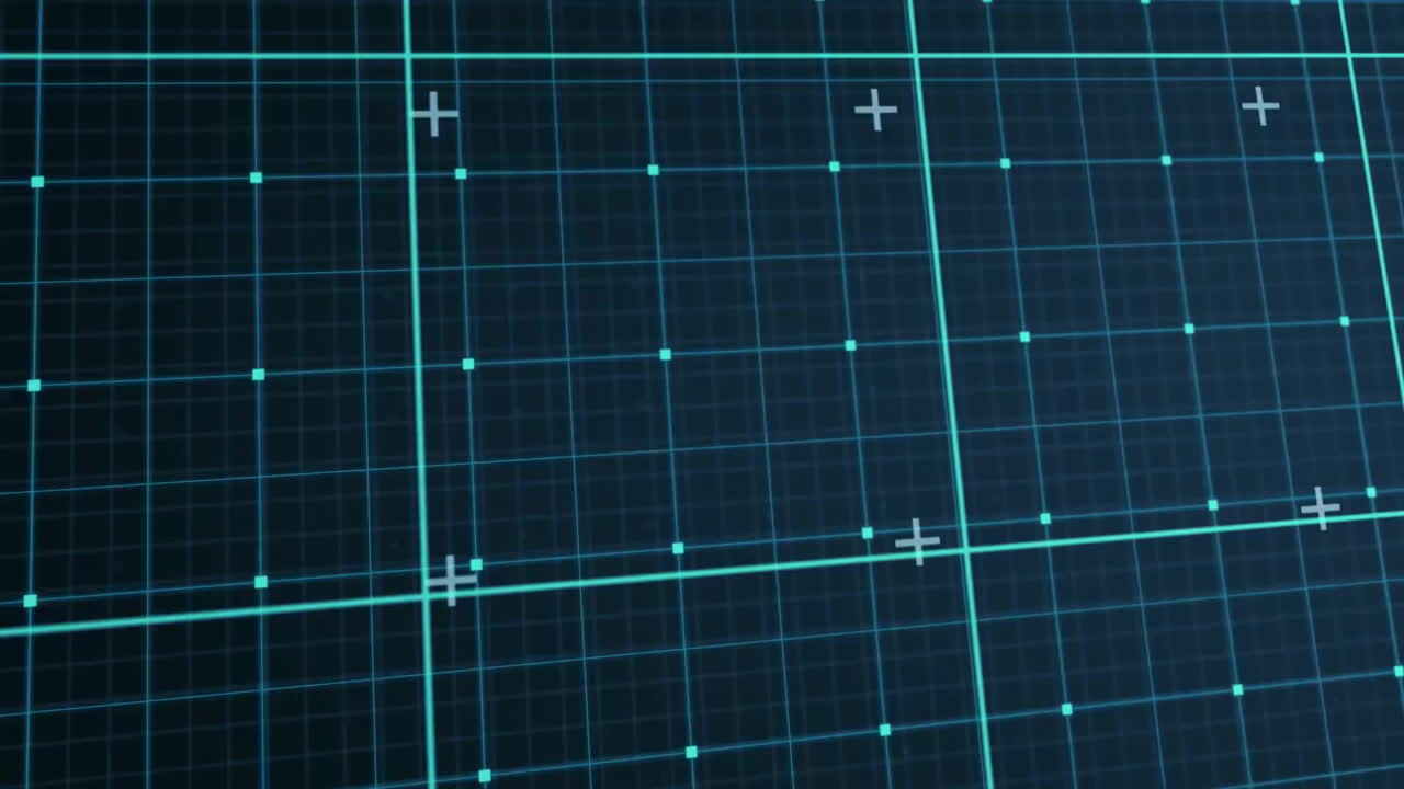 Animation of molecules moving and dna strand on black background