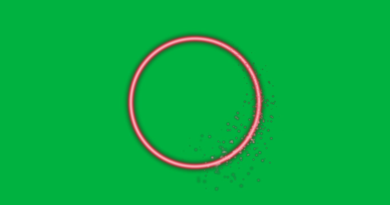 Animation of glowing pink circle over transparent background
