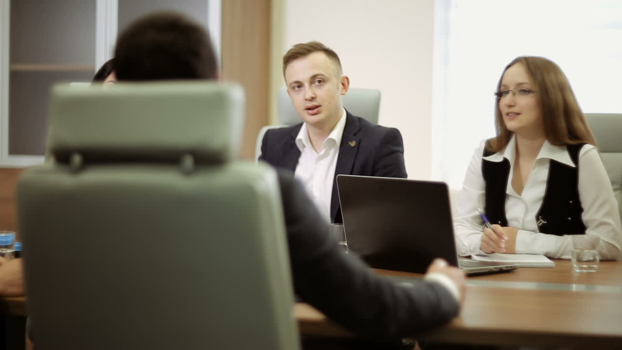 Creative business team meeting in office discussing new ideas