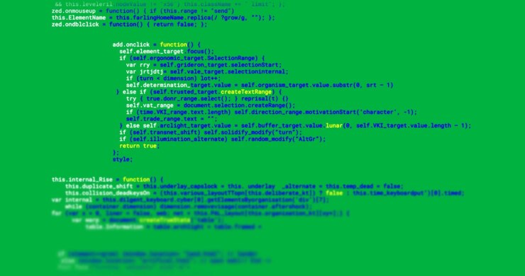 Animation of blue and yellow data text scrolling on transparent background