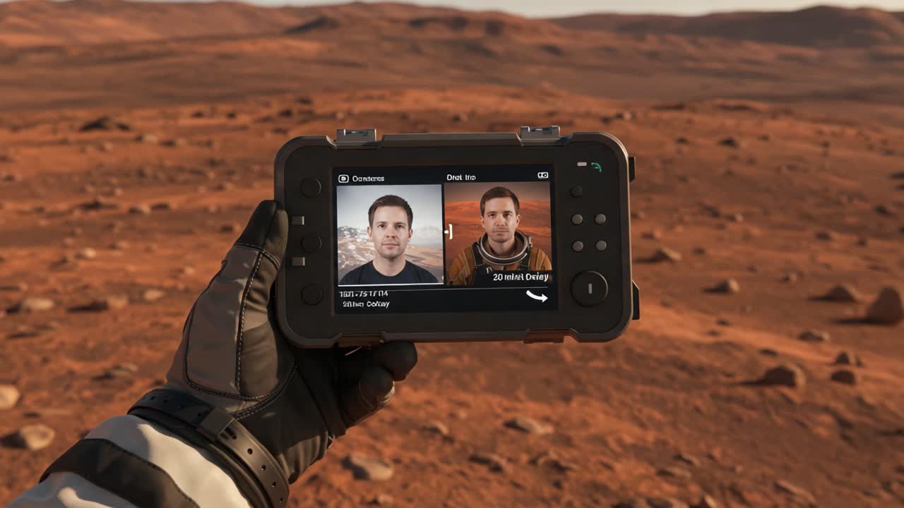 Exploring Identity in Isolation: A Journey Through Two Frames of Digital Interaction on the Martian Surface, Capturing Human Emotions and Change Over Time