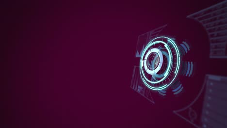 animación del escaneo del alcance y el procesamiento de datos