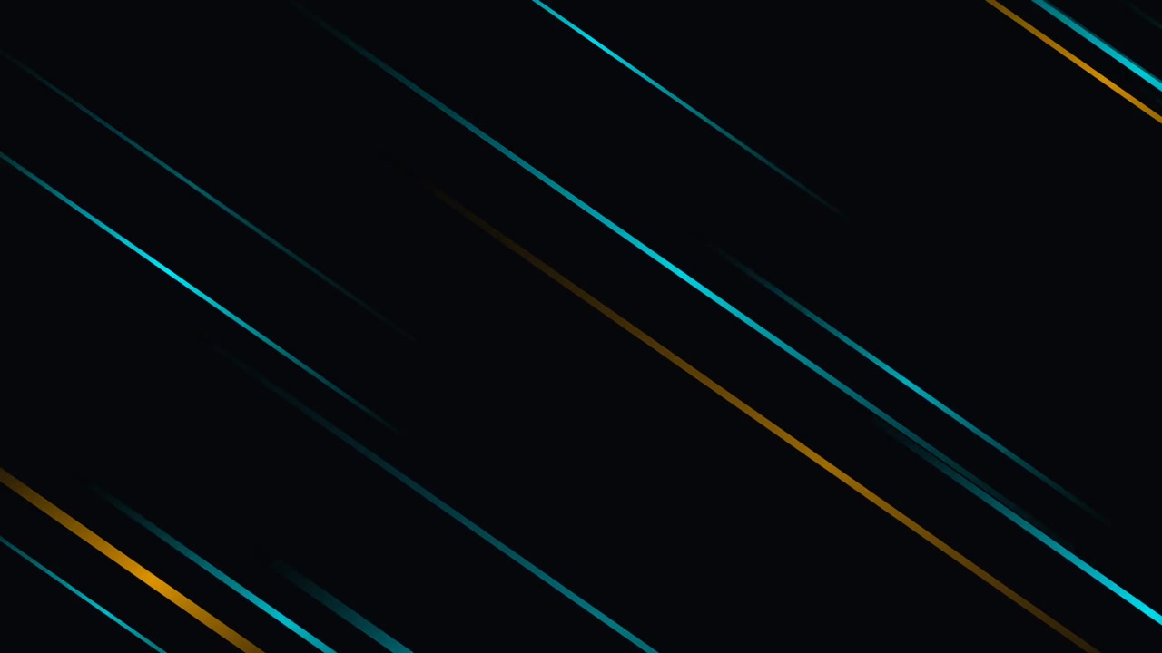 Sfondo Animato Astratto con Linee Diagonali Blu e Oro Luminose