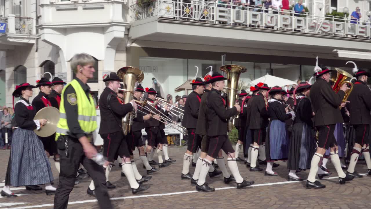 Brass band Lana at the annual Grape Festival, Meran - Merano, South Tyrol, Italy (part 3 of 3)