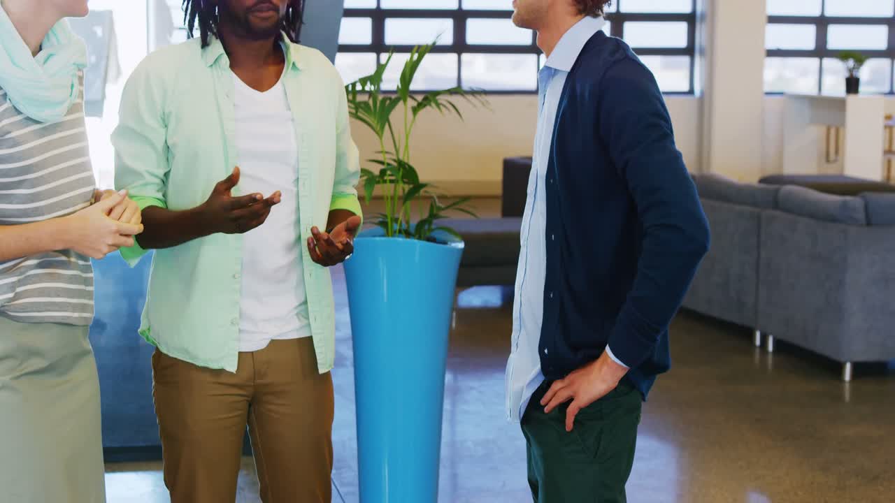 Executives having an discussion in the office