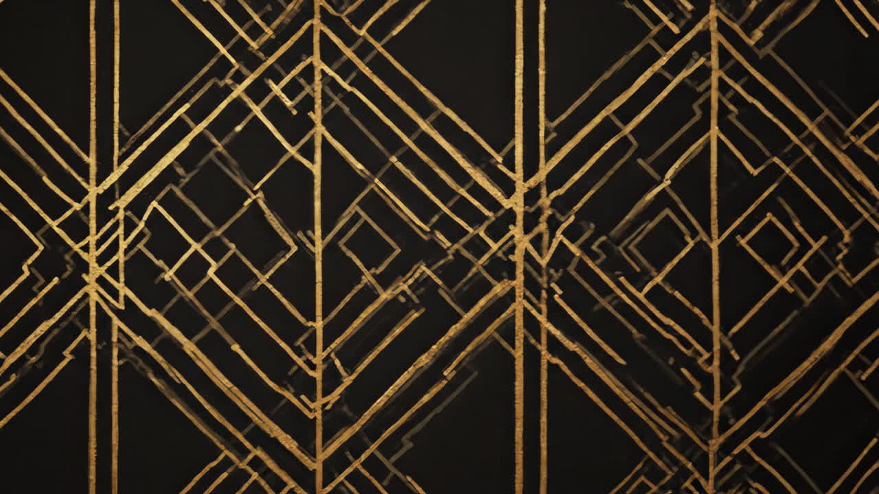 Art Deco Geometric Pattern in Gold and Black