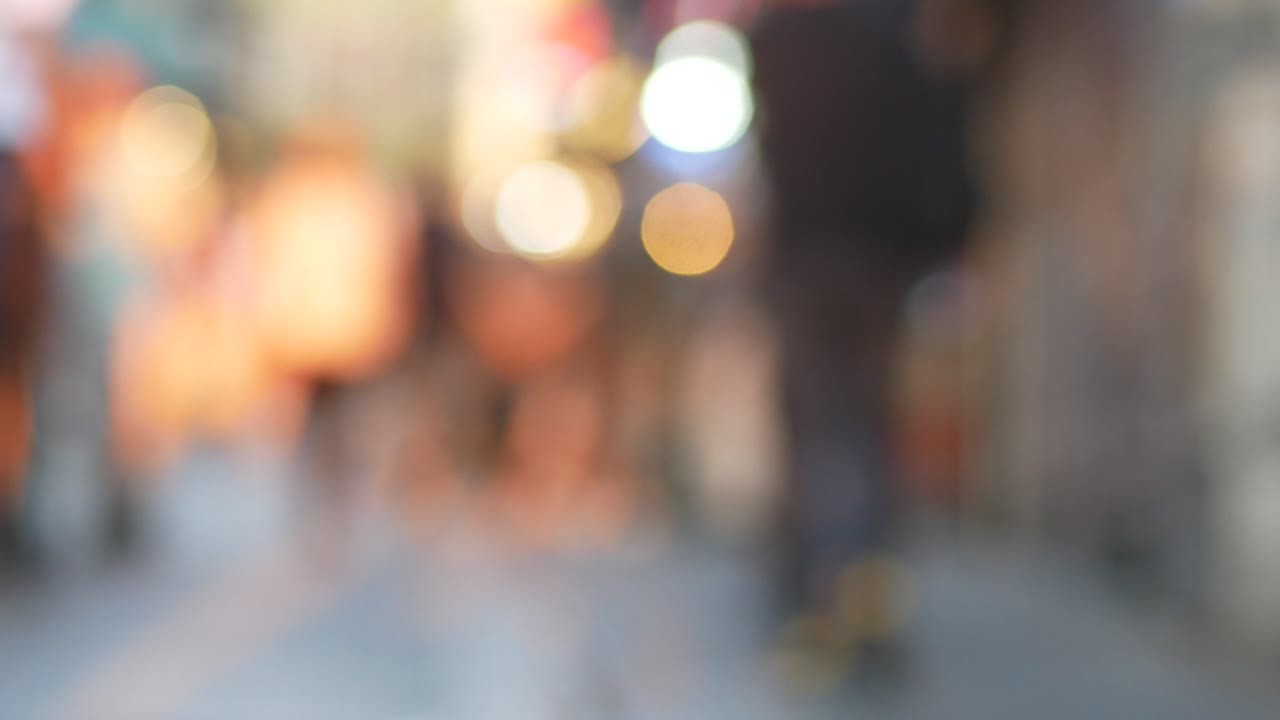 흐릿한 도시 거리 장면