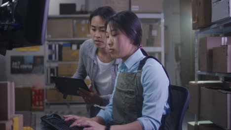 two women working in a warehouse