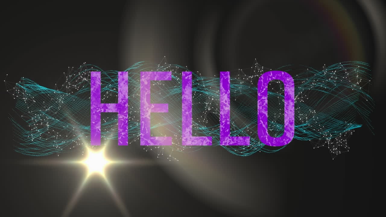 검은색 배경에 연결 네트워크를 통해 안하세요 텍스트의 애니메이션.