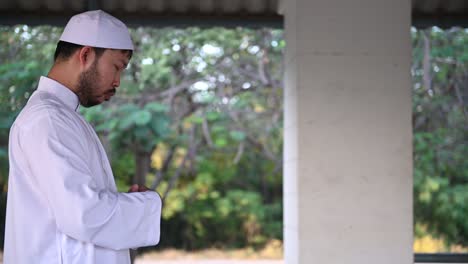 silhouette young asian muslim
