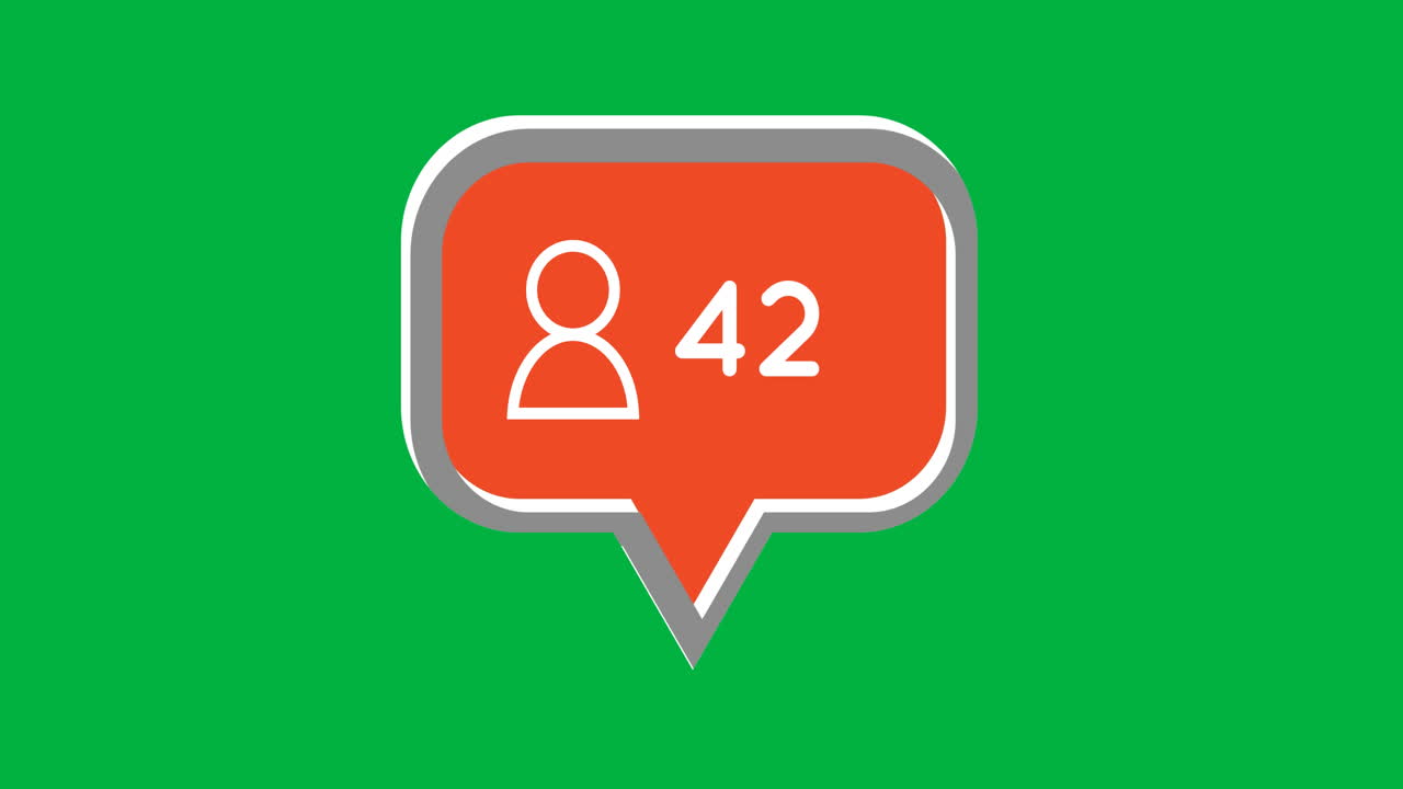 caja de chat naranja con el número de seguidores 4k