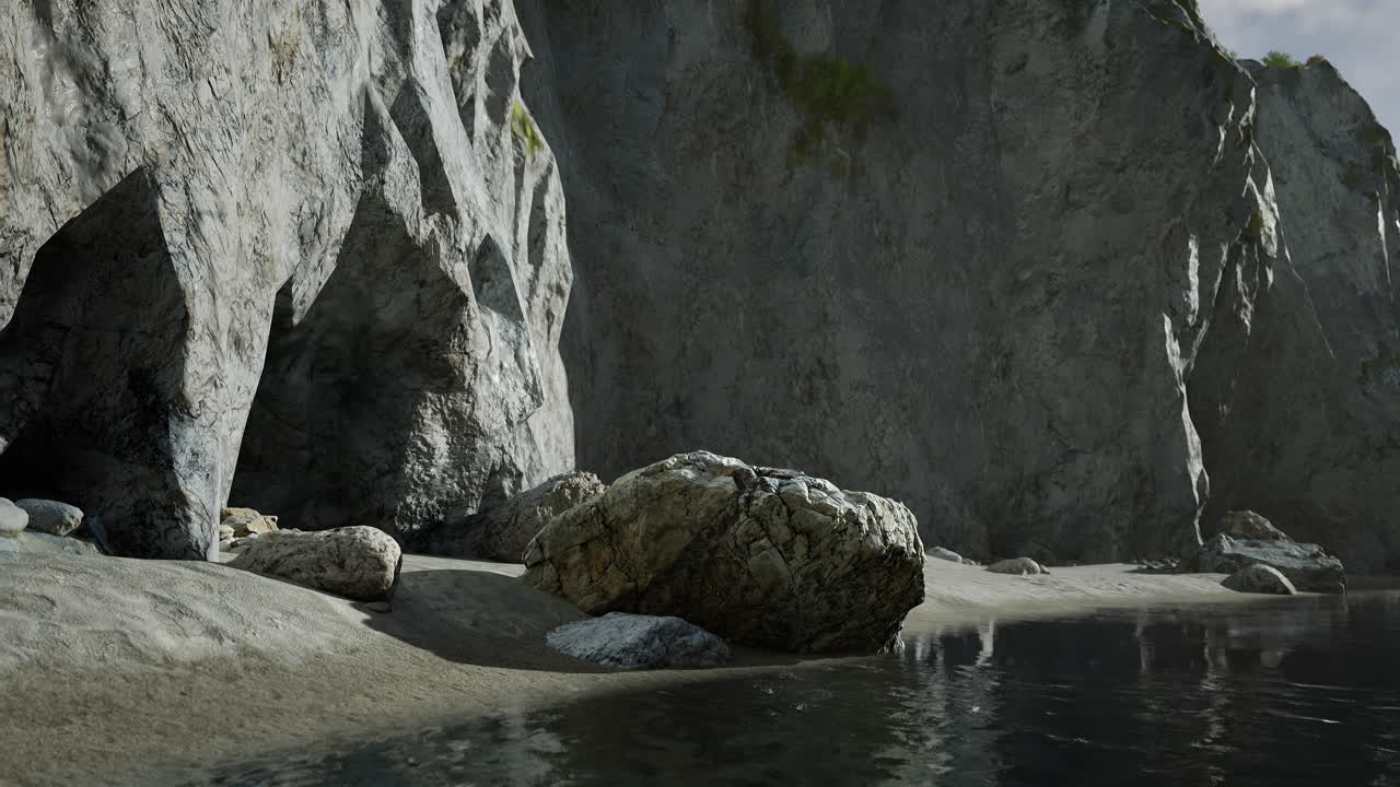 спокойное скалистое побережье