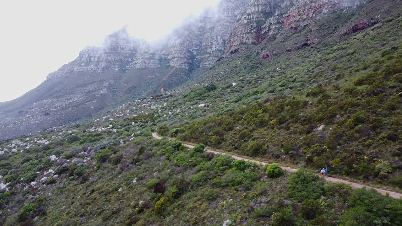 Scenic Mountain Trail with Hikers