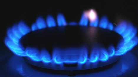 gas stove burning