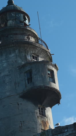 abandoned lighthouse on a clear day