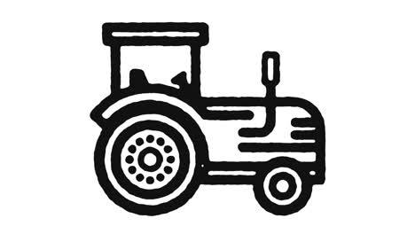 tractor icon animation footage & alpha channel