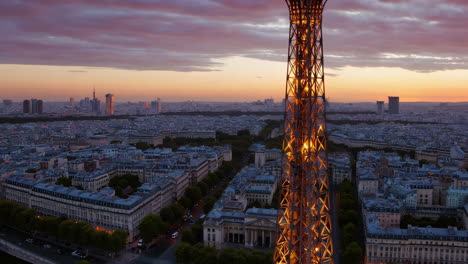 eiffel tower at sunset, paris