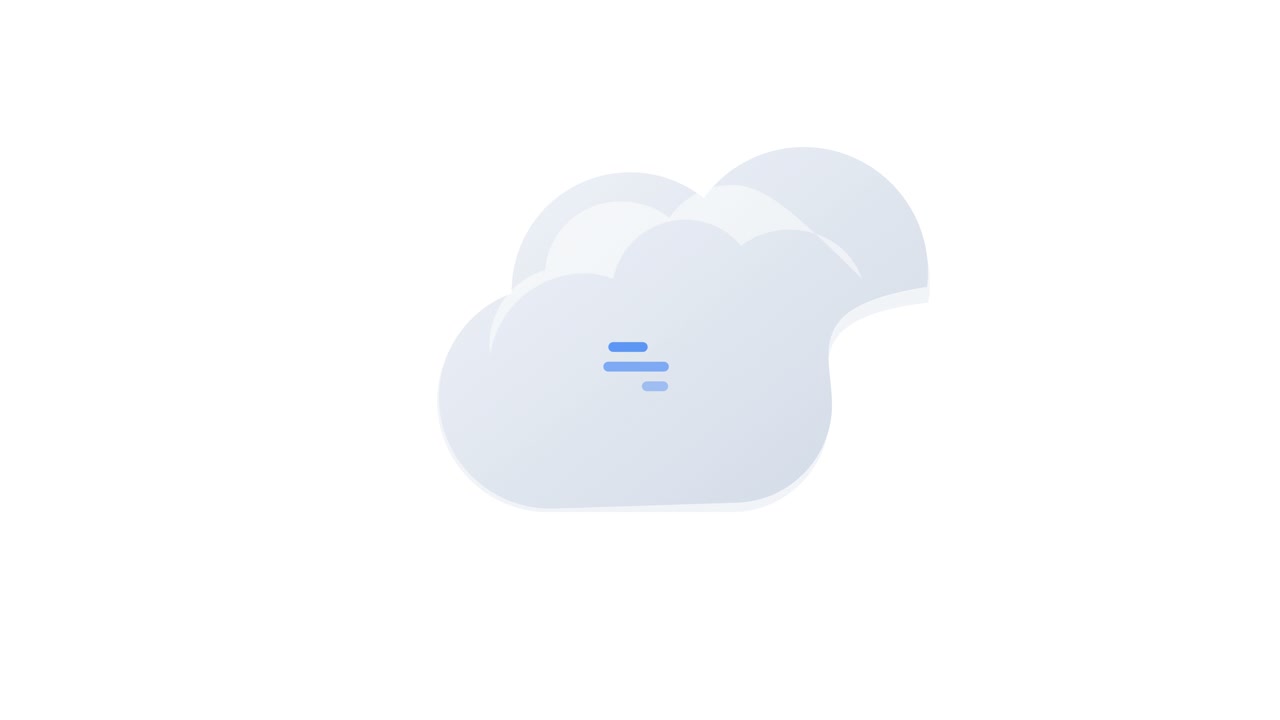 Animated Cloud Icon with Loading Indicator