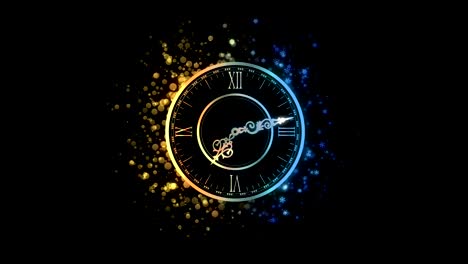 reloj de bucle sin costuras con copo de nieve.