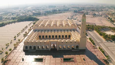 imam abdul wahhab mosque in qatar - drone shot-1