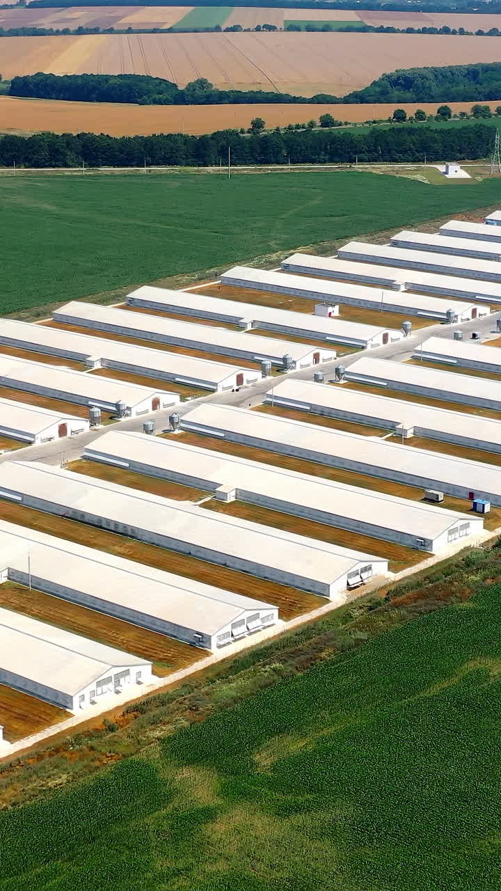 Huge farm in rural landscape