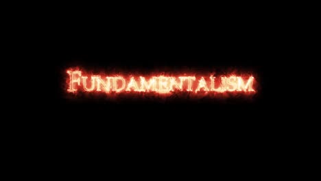 fundamentalismo escrito con fuego. bucle