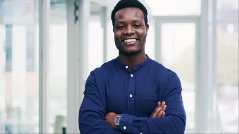 Face,-business-and-black-man-with-arms-crossed