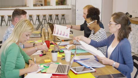 Group of people working at desktop